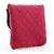 Pochette in cotone rosso con catena Chanel - vista 3