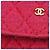 Pochette in cotone rosso con catena Chanel - vista 6