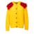 Prada Mohair-Cardigan mit Fell Gelb