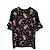 Camiseta de seda y algodón floral Louis Vuitton Resort 2017 Negro