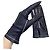 Autre Marque Around the World Lederhandschuhe Marineblau mit weißen Nähten Größe 7 Dunkelblau