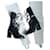 Chanel Botas Obsession con polainas Negro Hardware de plata