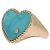 Anello Yvonne Leon T.MM 45 in oro giallo Turchese - vista 3