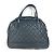 Chanel schwarze beschichtete Canvas Boston Tasche