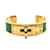 Bracelet Bangle Kelly d'Hermès Doré Vert  - vue 1