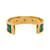Bracelet Bangle Kelly d'Hermès Doré Vert  - vue 2