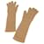 Chanel CC Coco Mark lange Handschuhe Beige