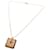 Hermès Collier pendentif Asdukur PM en chaîne cœur Hermes Marron Doré  - vue 1