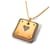 Hermès Collier pendentif Asdukur PM en chaîne cœur Hermes Marron Doré  - vue 8