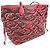 Borsa Neverfull MM Urs Fischer LVxUF di Louis Vuitton M45544 Nero Rosso - vista 4