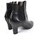 Botas de cuero con gomas Louis Vuitton Monogram Negro - vista 3
