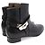 Hermès Botas de tobillo con correa de metal Hermes Kelly negras Negro - vista 3