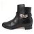 Hermès Botas de tobillo con correa de metal Hermes Kelly negras Negro - vista 5