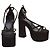 Sandali con piattaforma in suede Balmain 39.5 Nero