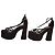 Sandali con piattaforma in suede Balmain 39.5 Nero - vista 4