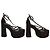 Sandali con piattaforma in suede Balmain 39.5 Nero - vista 5