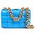 BOTTEGA VENETA - Borsa a spalla Chain Cassette in pelle liscia blu