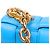 BOTTEGA VENETA - Borsa a spalla Chain Cassette in pelle liscia blu - vista 4