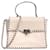 Valentino Garavani VALENTINO - Sac à épaule Valentino Rockstud en cuir grainé beige  - vue 1