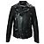 Giacca da motociclista slim-fit Saint Laurent in pelle nera