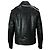 Giacca da motociclista slim-fit Saint Laurent in pelle nera - vista 3