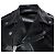 Giacca da motociclista slim-fit Saint Laurent in pelle nera - vista 4