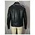 Giacca da motociclista slim-fit Saint Laurent in pelle nera - vista 9