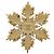 Chanel Coco Mark Schneeflocken Brosche Gold Golden Metallisch
