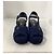 Timeless  Chanel CC Wedge Sandals in Blue Cotton Tweed - view 10