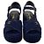 Timeless  Chanel CC Wedge Sandals in Blue Cotton Tweed - view 2