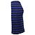 Falda midi ajustada a rayas de Prada en algodón negro y azul Multicolor - vista 2