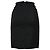 Saia lápis mini em lã preta com detalhe envolvente Saint Laurent Preto - vista 3