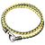 Pulseira/Bangle de couro 2 fios Intrecciato da Tod's, Verde/Amarelo