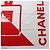 Chanel Vintage Perfume Pattern Scarf Red White - view 5