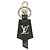Porte-clés en cuir Clochette Louis Vuitton M68020 Noir