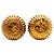 Orecchini vintage CC Coco Mark di Chanel Gold hardware