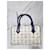 MCM Visetos Princess Lion Coated Canvas and Leather Boston Bag White/Blue  - view 3