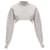 Autre Marque All Saints Naomi Wool Blend Hi Neck Long Sleeve Cropped Sweater Brown Beige  ref.1893134