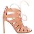 Francesco Russo Leather Lace Up Cut Out Cage Sandals Brown Flesh