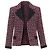 Gabrielle Chaqueta de tweed geométrica cc de brassiere Chanel Roja Burdeos - vista 3
