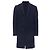 Canali kei wool single vent long coat Blue Navy blue - view 3