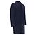 Canali kei wool single vent long coat Blue Navy blue - view 4
