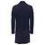 Canali kei wool single vent long coat Blue Navy blue - view 6