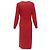 Vestido midi drapeado con escote en V en mezcla de viscosa y hebilla plateada de Donna Karan - vista 5