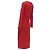 Vestido midi drapeado con escote en V en mezcla de viscosa y hebilla plateada de Donna Karan - vista 6
