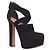 Alaïa Talons à plateforme bloc en suède Alaia avec sangle enroulée - vue 2