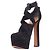 Alaïa Talons à plateforme bloc en suède Alaia avec sangle enroulée - vue 4