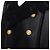 Abrigo de cuero forrado con shearling dorado de doble botonadura Balmain - vista 2