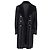 Abrigo de cuero forrado con shearling dorado de doble botonadura Balmain - vista 3