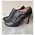Repetto con tacco in pelle nera - vista 3